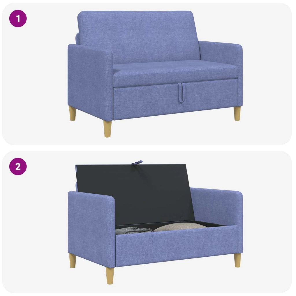 Divano con Storage Blu jeans 122 x 78 x 87 cm Poliestere 42036904