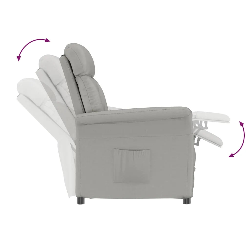 poltrona Grigio chiaro Microfibra 348401