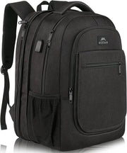 Borsa da viaggio con slot TSA, porta USB e compartimento laptop per 17,3 pollici - Borsa impermeabile anti-furto per scuola e università