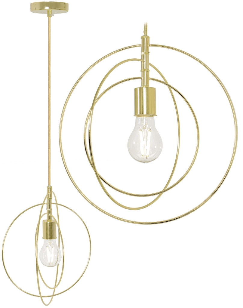 Lampada Da Soffitto Metallico Anulare Oro APP286-1CP