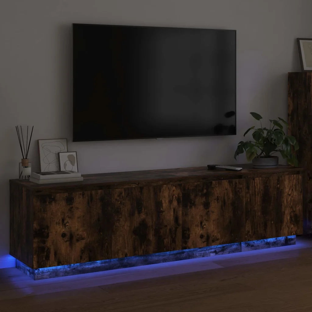 Mobile TV Rovere fumé 180 x 38 x 49 cm Legno multistrato