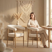 Sedie da Pranzo Imbottite Set 2 Pezzi ¨C MINIMAL ¨C Struttura Metallo, Design Moderno