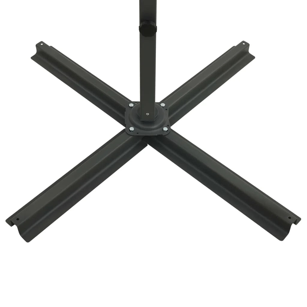 Ombrellone da giardino decentrato con palo e luci LED rosse 250 cm bordeaux 02_0008526