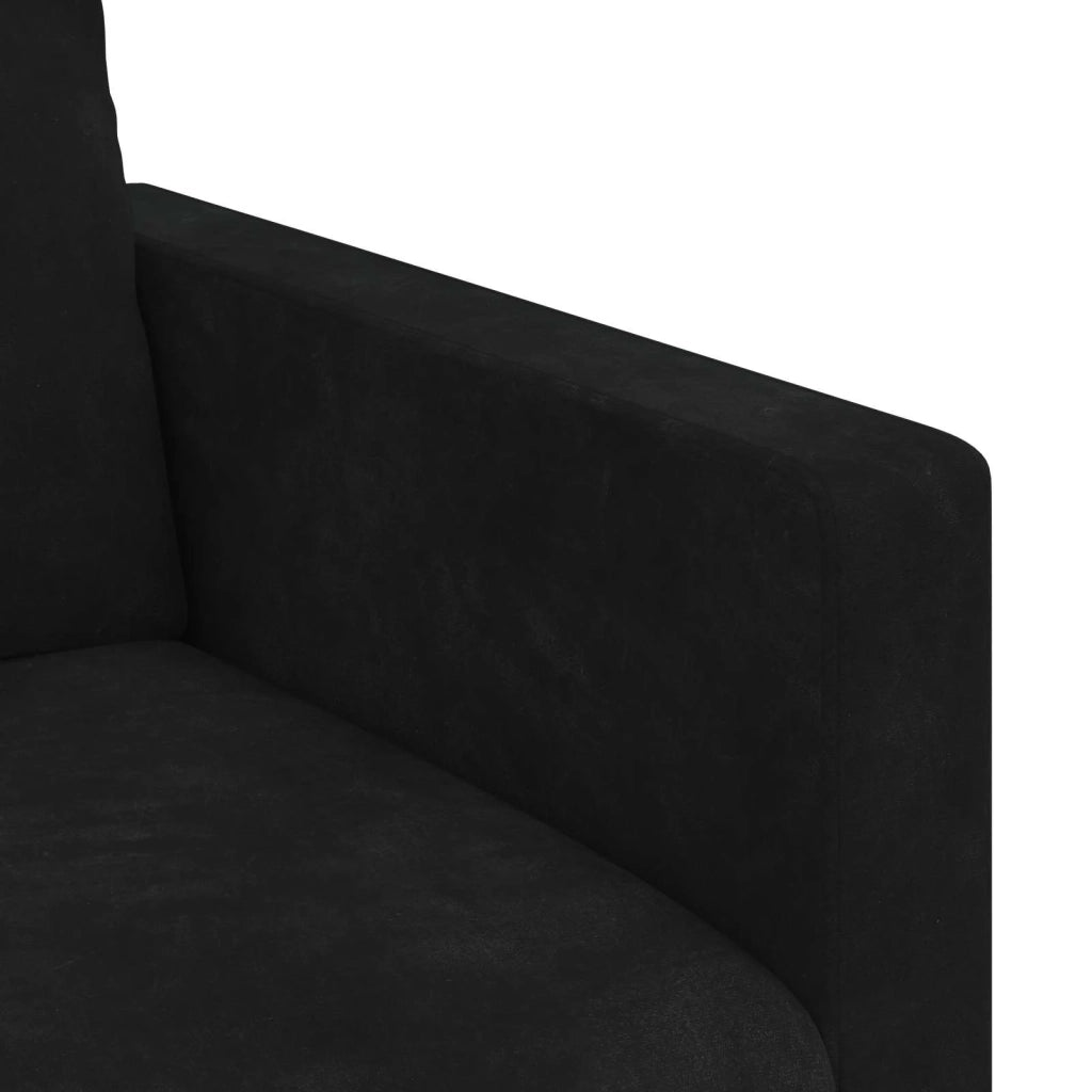 Divano | Divano da soggiorno | Sofa Nero 138 x 78 x 80 cm Velluto