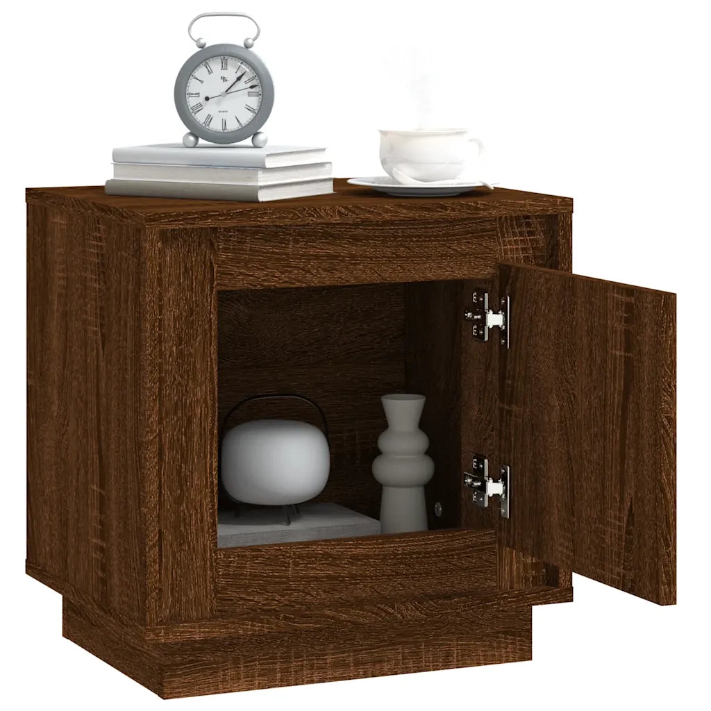 Comodini 2 pz-Set di 2 Tavolino da notte Rovere Marrone 44x35x45 cm in Legno Multistrato