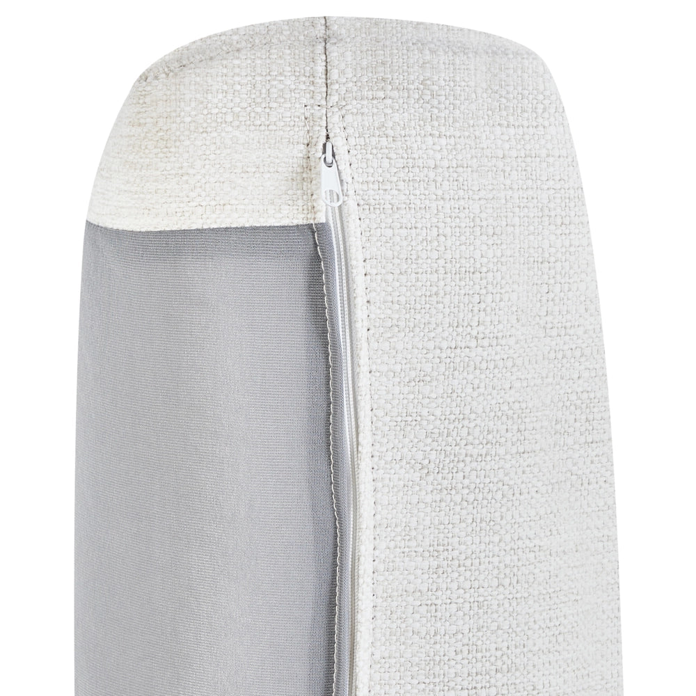 Poltrona Tessuto bianco sporco Gambe di legno morbide Stile moderno arredamento scandinavo