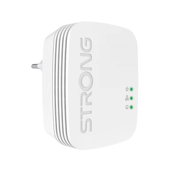 STRONG KIT DA DUE POWERLINE FORMATO MINI CPL 600 MBIT S 1 PIU 1 ETHERNET, NO WIFI