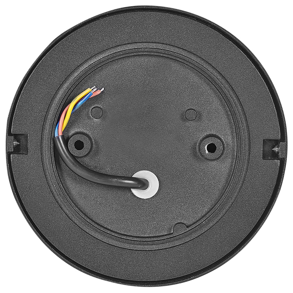 Set di 2 lampade da parete con LED in metallo di colore nero stile moderno contemporaneo
