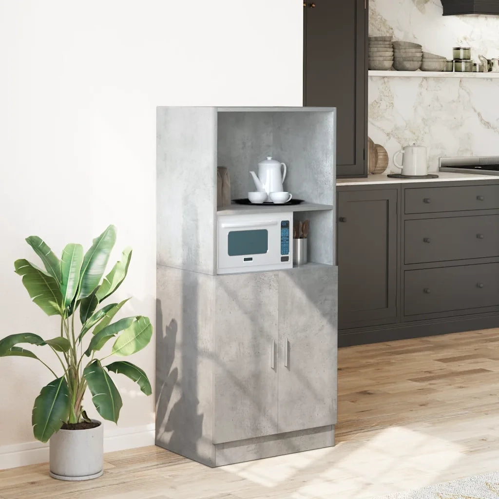 Mobile da cucina-Armadio da cucina Grigio Cemento 57x41,5x131,5 cm in Truciolato