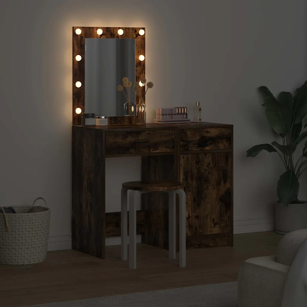 Toeletta | Tavolo da Trucco con cassetto 2 pz Marrone 50 x 41 x 135 cm