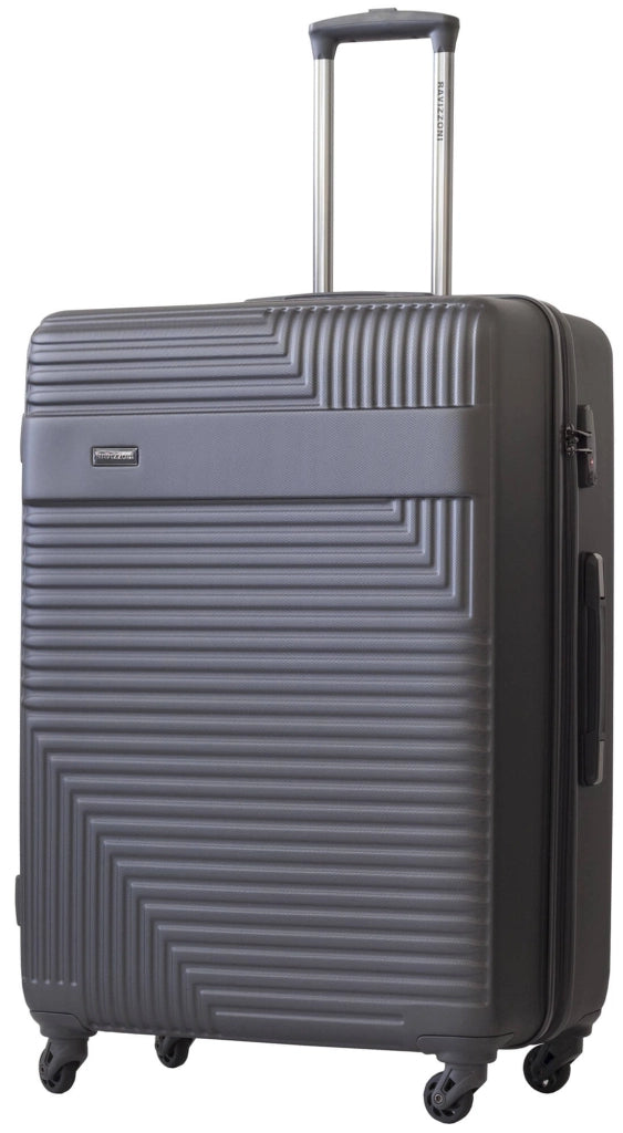 Trolley Valigia Grande Rigida in ABS 4 Ruote TSA Ravizzoni Long Island Grigio
