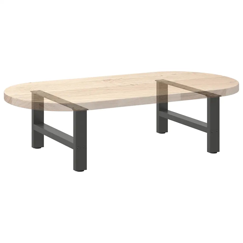 Gambe per Tavolino da Caff¨¨ Antracite 2 pz-Set di 2 Gamba per Tavolo 70x(30-31) cm Acciaio
