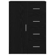 Credenza | Madia | Buffet da pranzo | Armadio da pranzo Rovere Nero 60 x 31 x 84 cm Legno multistrato