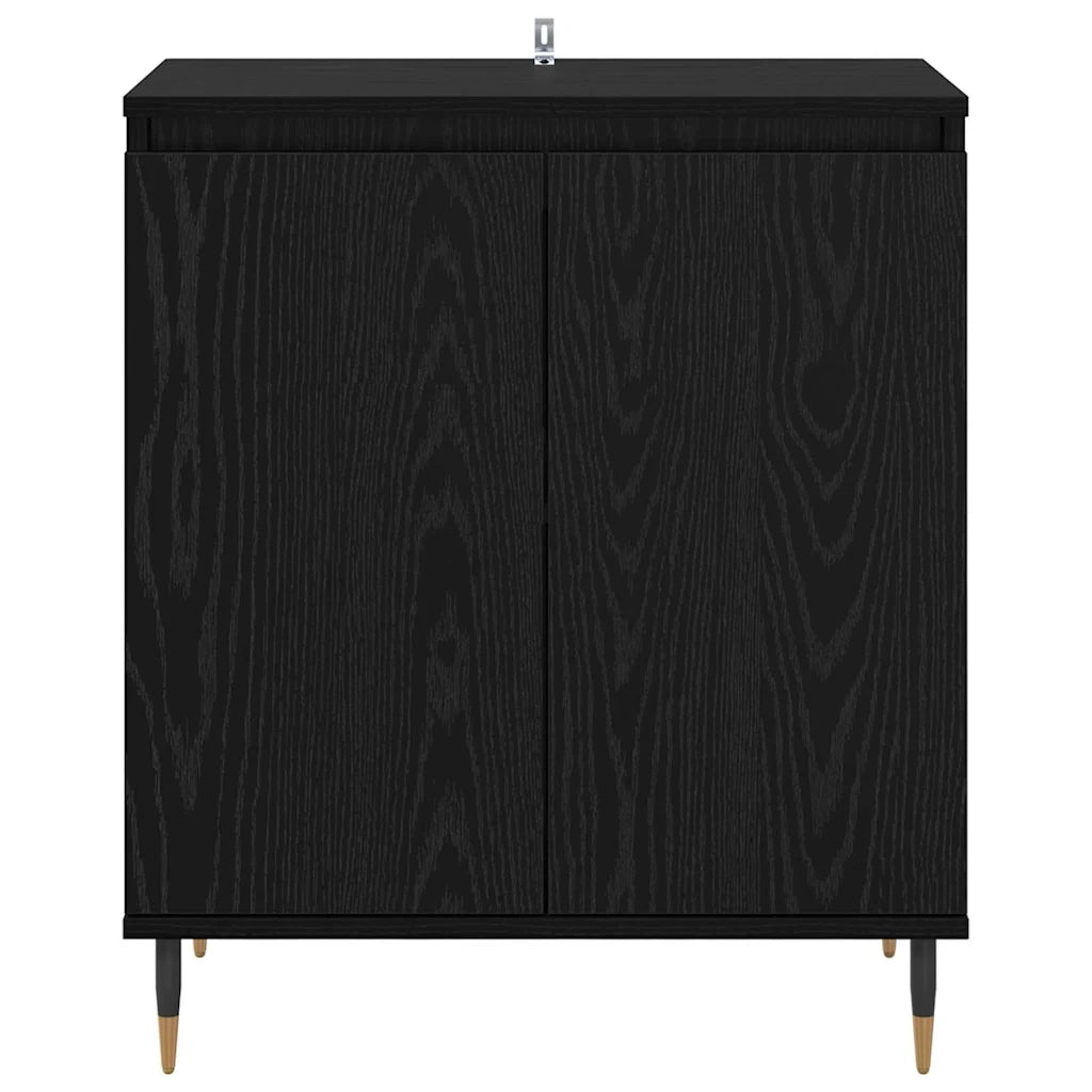 Credenza-Buffet-Armadio da cucina Rovere Nero 60 x 35 x 70 cm Legno multistrato 147214