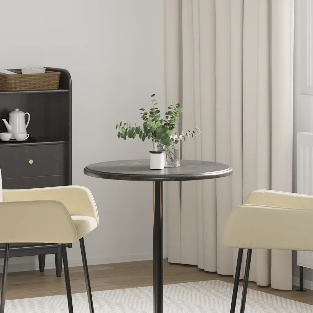 Piano per Tavolo Nero Ã˜60x2,5 cm in Marmo cod mxl 78276