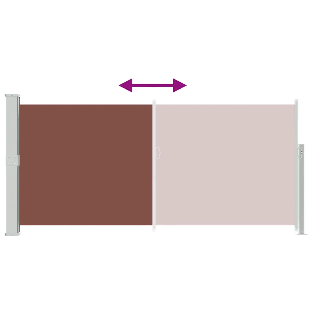 Tenda da Sole Laterale Retrattile-Tenda parasole per balcone 140 x 300 cm Marrone