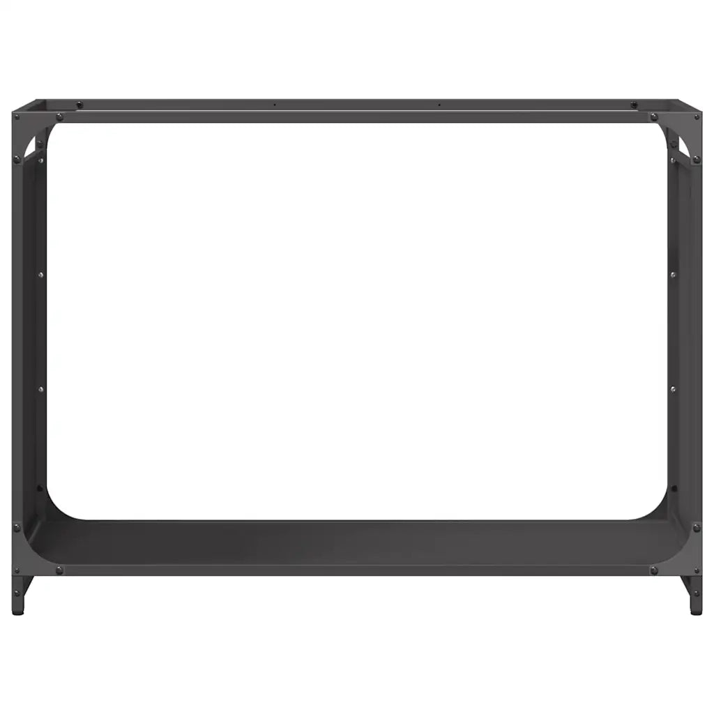 Rastrelliera per Legna da Ardere Nera 90x28x65 cm CFW2586161