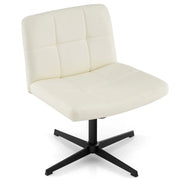 Sedia da ufficio imbottita a forma di U 70 x 70 x 76-89 cm altezza regolabile stile moderno utilizzo flessibile pelle PU beige 20_0020544