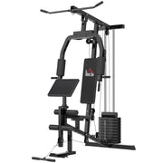 Stazione Fitness Multifunzione con 45kg Pesi ¨C Zephmum ¨C Nero