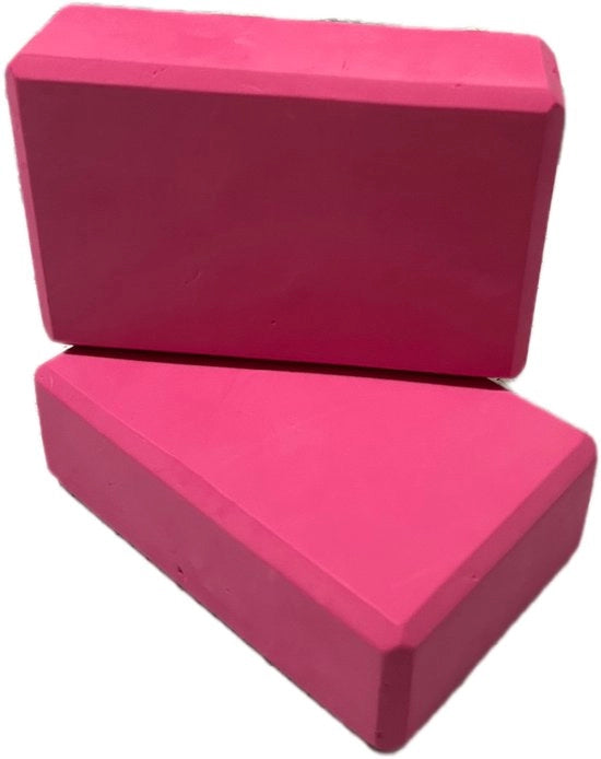 Set di 2 blocchi EVA - Blocchi di schiuma EVA ad alta densità per supporto e approfondimento delle pose, miglioramento della forza, dell'equilibrio e della flessibilità - Leggero, ideale per uso domestico o in palestra - Rosso rubino