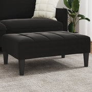 Poggiapiedi Nero 77x55x31 cm in Velluto