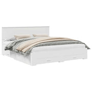 Letto matrimoniale | Letto per adulti | Struttura del letto Bianco 180 x 200 cm Legno multistrato