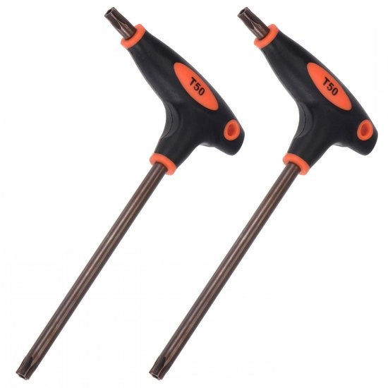 Torrile T50 Antisabotaggio - Manubrio a Torx - Dual Fine - Maniglia in S2 Acciaio - Set a 2 Pezzi