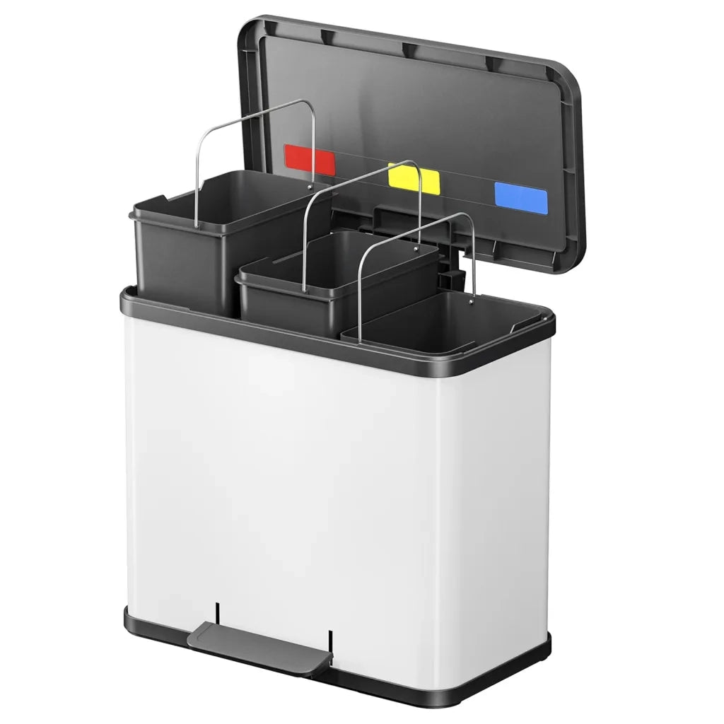Hailo Pattumiera a Pedale Oko Trio Plus L 3x9 L Bianca 0633-230 415433