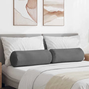 Cuscini a rullo 2 pcs Grigio scuro Ø 25 x 70 cm