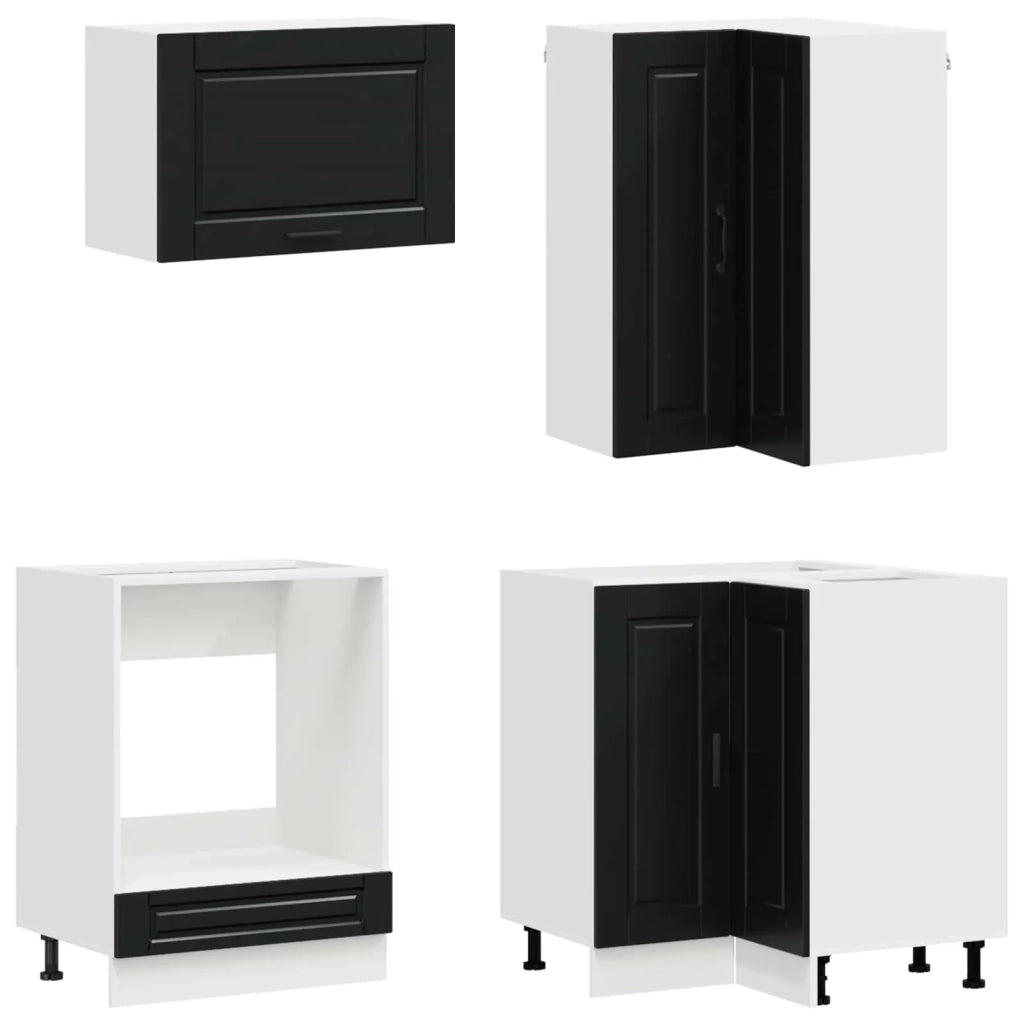 Unità Cucina PORTO 8 pcs Nero Legno ingegnerizzato 3438498