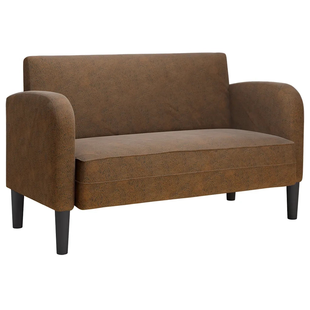 Divano Divanetto Marrone 110 cm in Similpelle 4100541