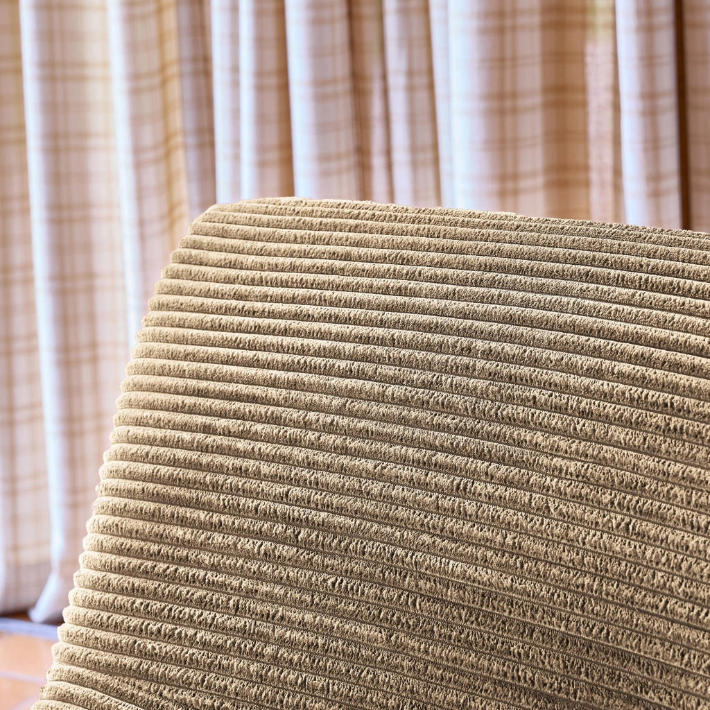 Poltrona in velluto a coste, 3 posti, beige scuro