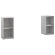 Mobile TV multimediale mensola TV credenza mobile TV sala da pranzo soggiorno camera da letto 2 pezzi 72 x 35 x 36,5 cm legno ingegnerizzato grigio 02_0028554