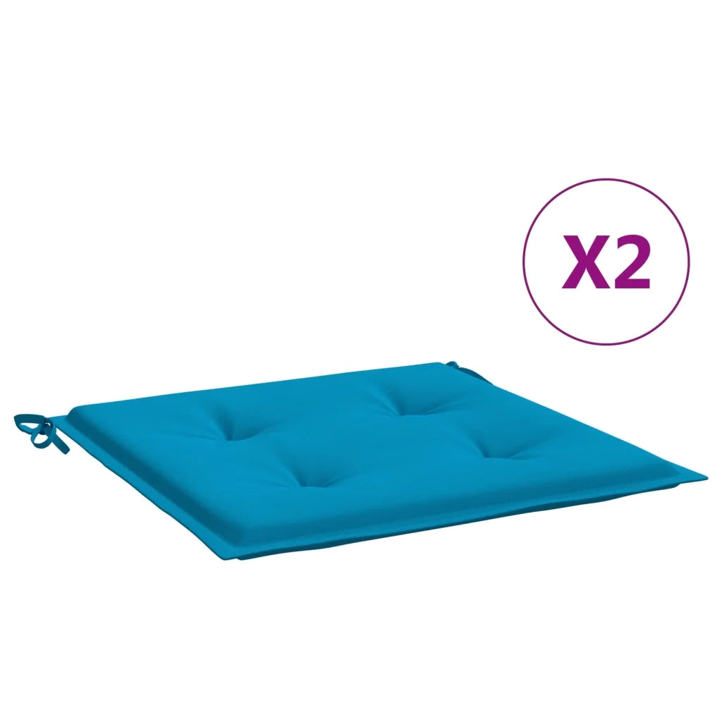 Cuscini per Sedia 2 pz Blu 50x50x4 cm in Tessuto Oxford 47601