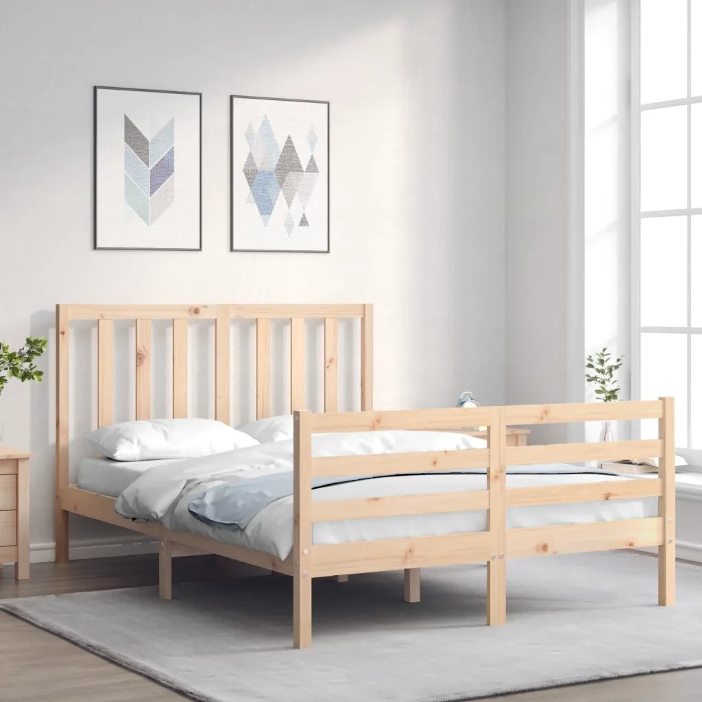 Giroletto con Testiera Small Double-Struttura Letto in Legno Massello 352200