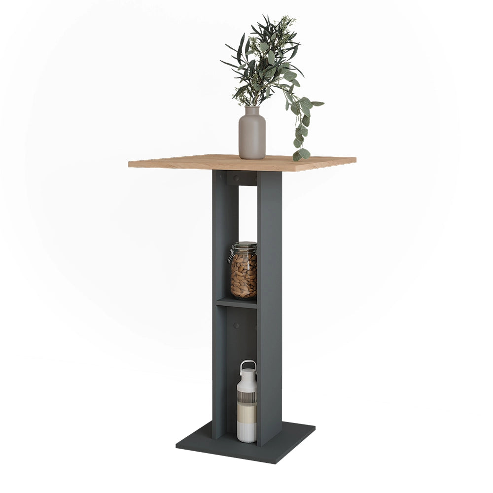 Vicco Tavolo da bar Quercia dorata/antracite 65 x 65 cm