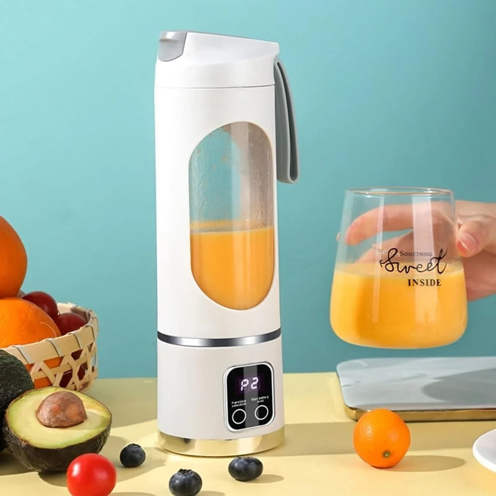 Trade Shop - Mini Frullatore Portatile Spremiagrumi Elettrico Frutta Mixer 450ml Ricaricabile Usb -