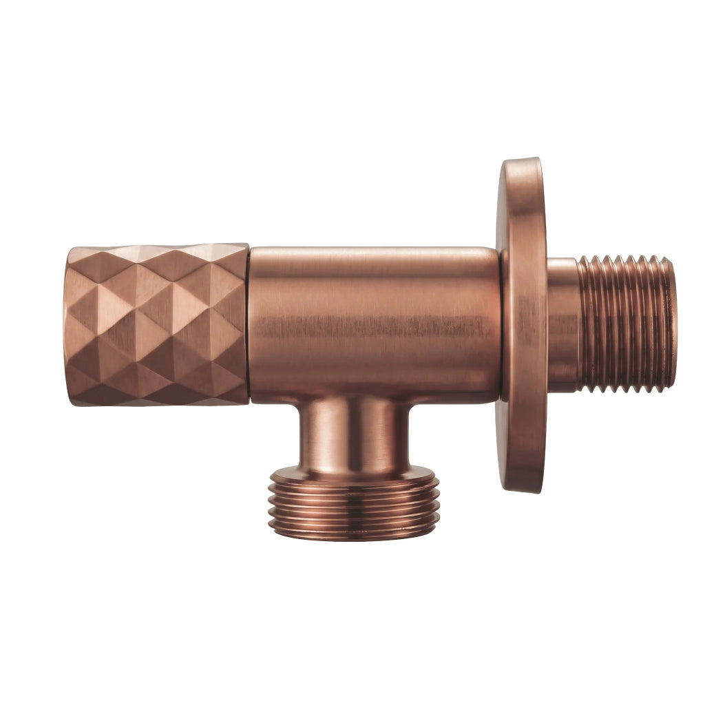 Valvola Ad Angolo Diamond 03 1/2" X 3/4" Brush Copper