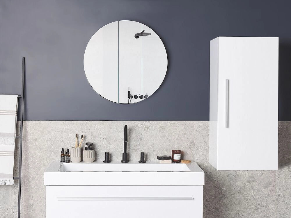 Armadietto laterale mobiletto Bagno Bianco 88 x 40 x 35 cm Moderno