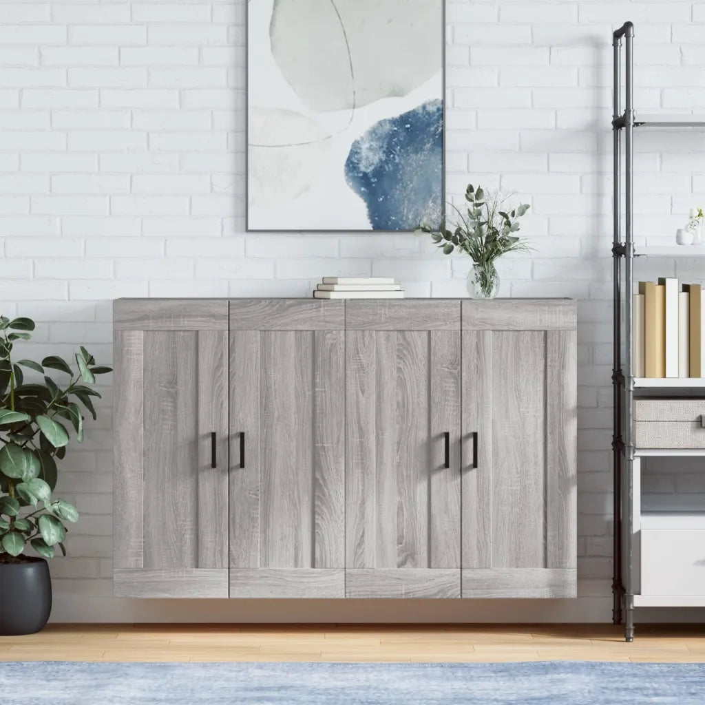 Armadietti a Parete 2 pz Grigio Sonoma in Legno Multistrato CFW8698700