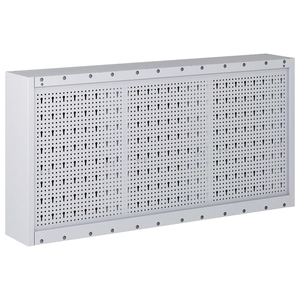 Armadio a Parete Stile Industriale in Metallo Grigio Nero 145353