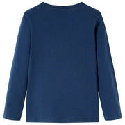 Maglietta da Bambina a Maniche Lunghe Blu Marino 116 13621