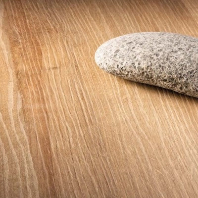Mobile bagno sospeso 100 cm rovere miele con top e specchio tondo Master