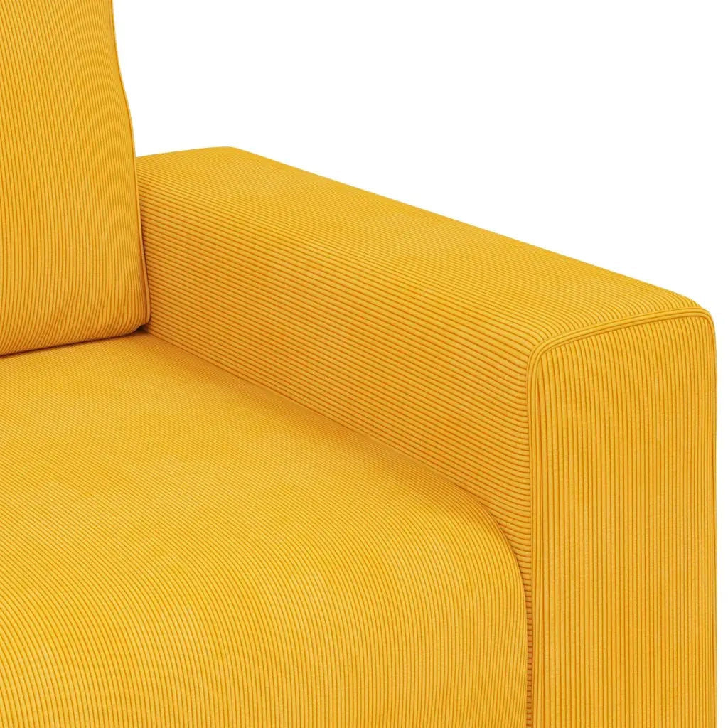 vidaXL Divano Sedia Giallo Chiaro 60 cm in Tessuto di Velluto a Coste