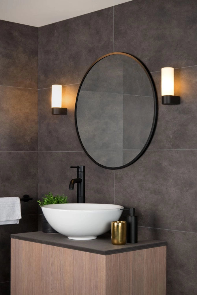Applique Lucide Jesse vetro bianco/nero G9 33W IP44