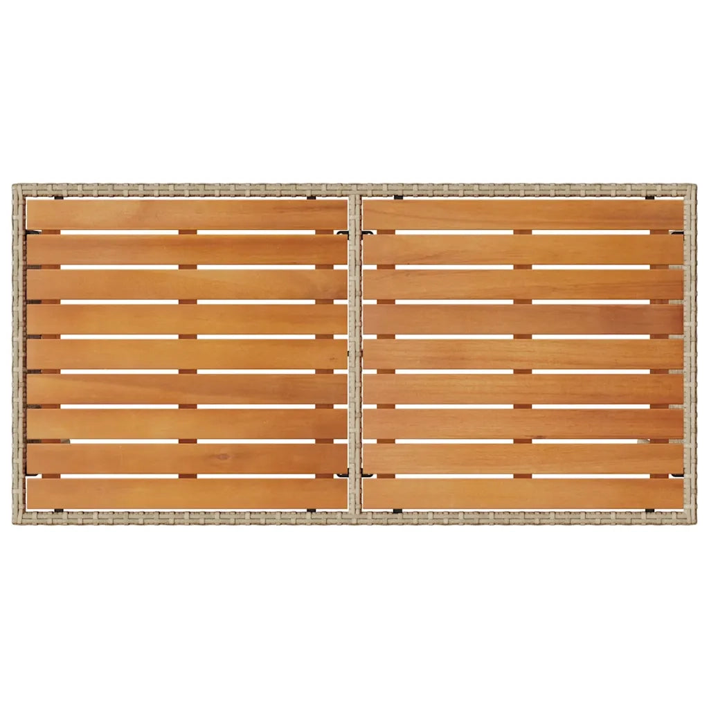 Set da Pranzo da Giardino 3 pz | Set Salotto da Giardino con Cuscini Beige in Polyrattan