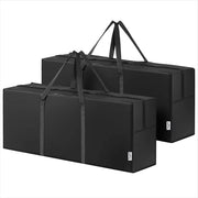 Tas di stoccaggio per cuscini da giardino - 125 x 30 x 50 cm - Con maniglione e cerniera - Sacchetto di stoccaggio per cuscini - Nero