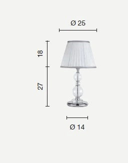 LUME PICCOLO BACH CRISTALLO E ORO 1 LUCE ATTACCO E14