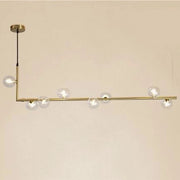 Trade Shop - Lampadario 8 Sfere G9 In Vetro Da Soffitto In Metallo Oro Design Moderno 71638 -