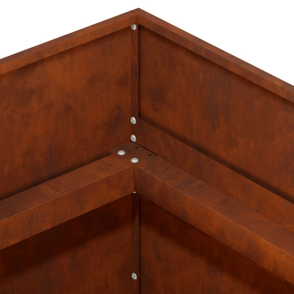 Vaso da giardino Ruggine 120 x 40 x 60 cm Acciaio Corten 8005896